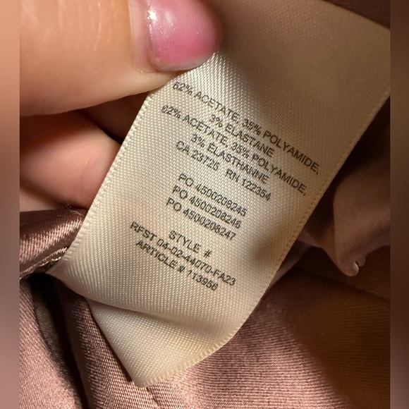 Aritzia Wilfred Dazzle Satin Bustier Top in Mauve Size 0 - Picture 10 of 11